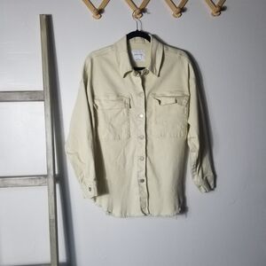 CELEBRITY PINK WOMEN'S CREAM SHACKET SIZE MEDIUM